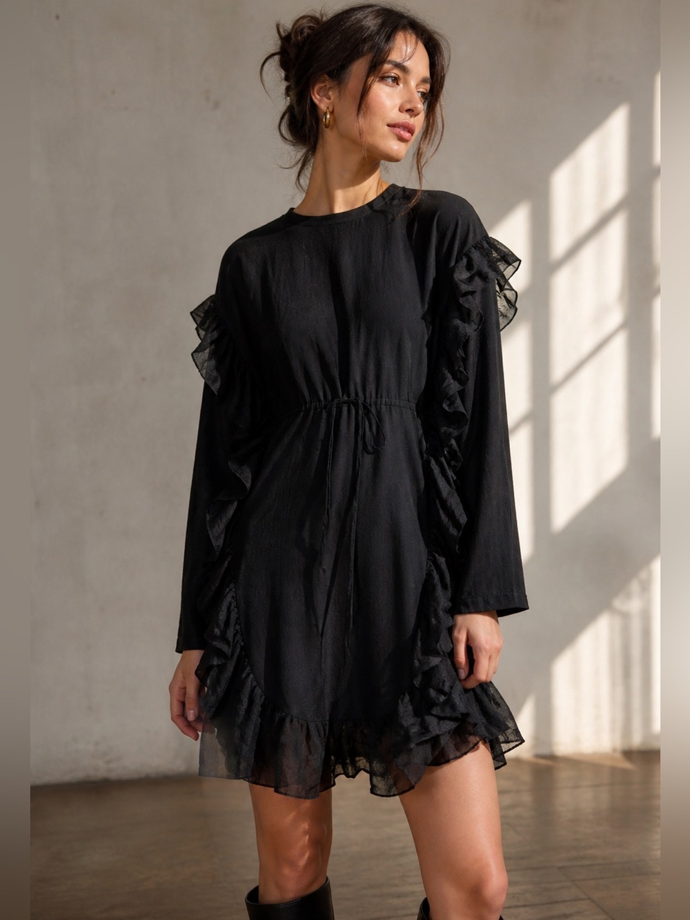 See by Chloe Ruffle Sleeve Shift Dress